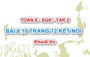 Bài 6.10 trang 12 Toán 6 Tập 2 Kết nối tri thức